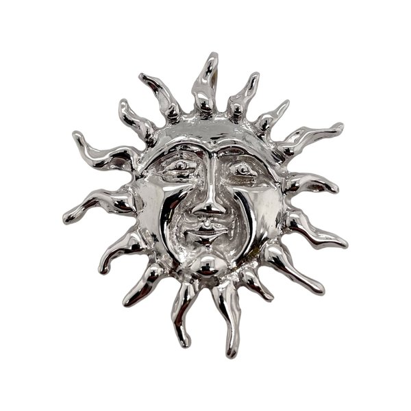 BERMUDA COLLECTION 18kt White Gold Sunburst Pendant Large