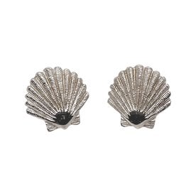 BERMUDA COLLECTION 18kt White Gold Small Scallop Earrings