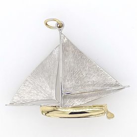 BERMUDA COLLECTION 18kt Yellow + White Gold Large Dinghy Pendant