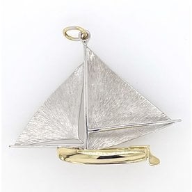 BERMUDA COLLECTION 18kt Yellow + White Gold Large Dinghy Pendant