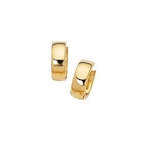 14kt Yellow Gold Polished Small Huggie Earrings