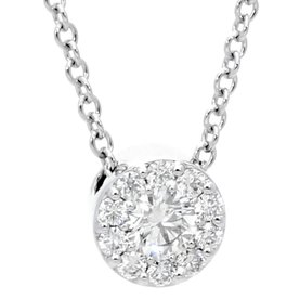 HEARTS ON FIRE LLC Fulfillment Pendant Necklace .22-.28tcw 18kw