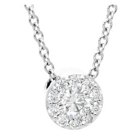 HEARTS ON FIRE LLC Fulfillment Pendant Necklace .22-.28tcw 18kw