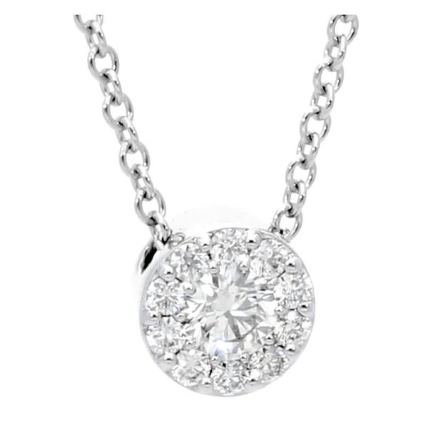 HEARTS ON FIRE LLC Fulfillment Pendant Necklace  .22-.28tcw 18kw