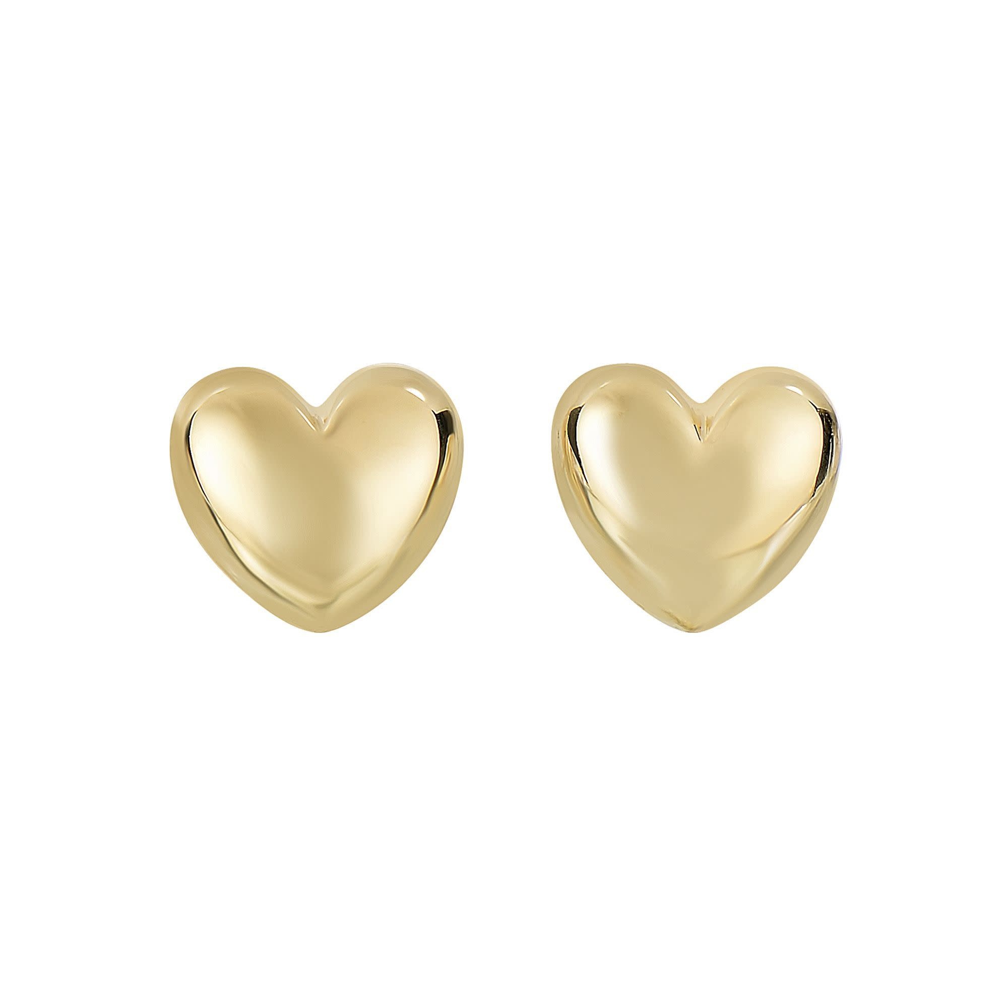 Large heart deals stud earrings