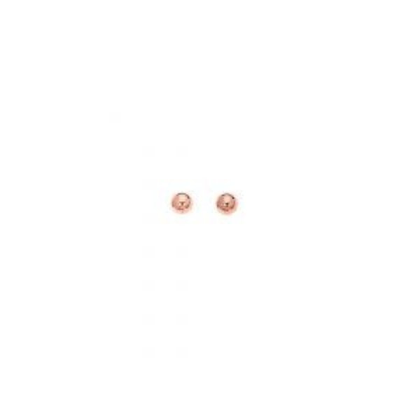 14K Rose Gold 3mm Stud Earrings