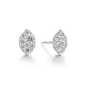 HEARTS ON FIRE LLC 18kw Tessa Navette .34ct Diamond Stud Earrings