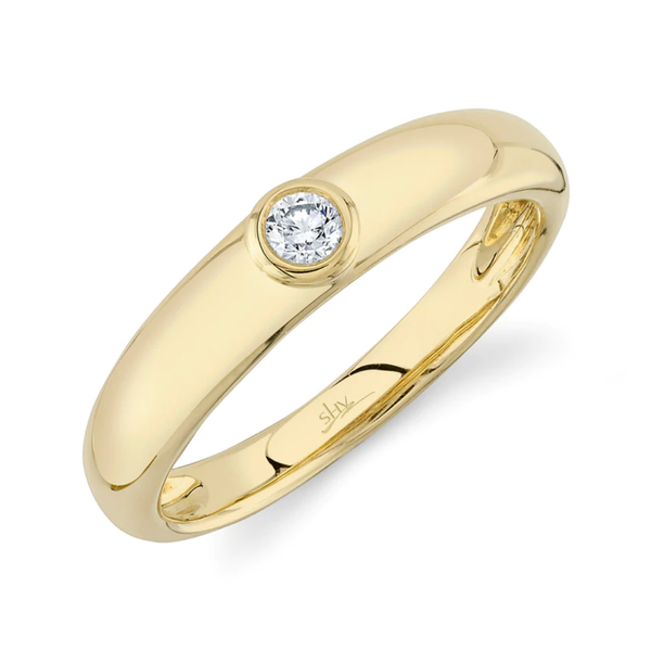 SHY CREATION INC 14K Yellow Gold .10C Diamond Bezel Band