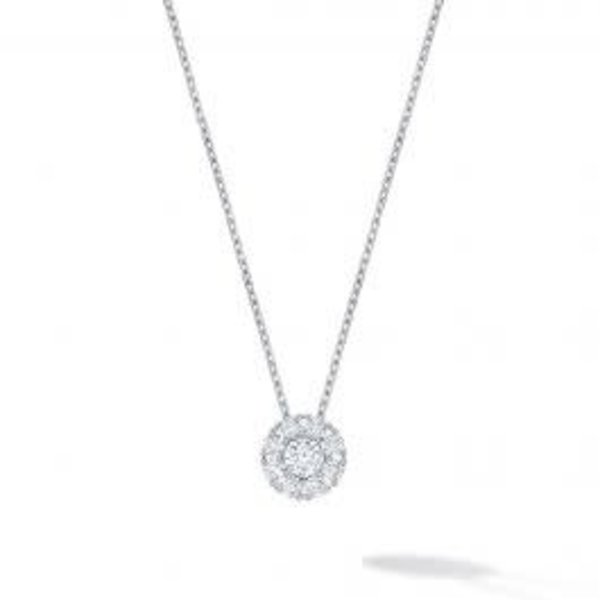 18K White Gold Birks Snowflake ® .46ct Diamond Cluster Necklace