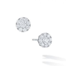 18K White Gold Birks Snowflake® .43ct Diamond  Cluster Stud Earrings