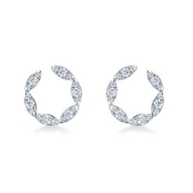 HEARTS ON FIRE LLC 18kw 1.31-1.37 Aerial Marquis Wrap Earrings