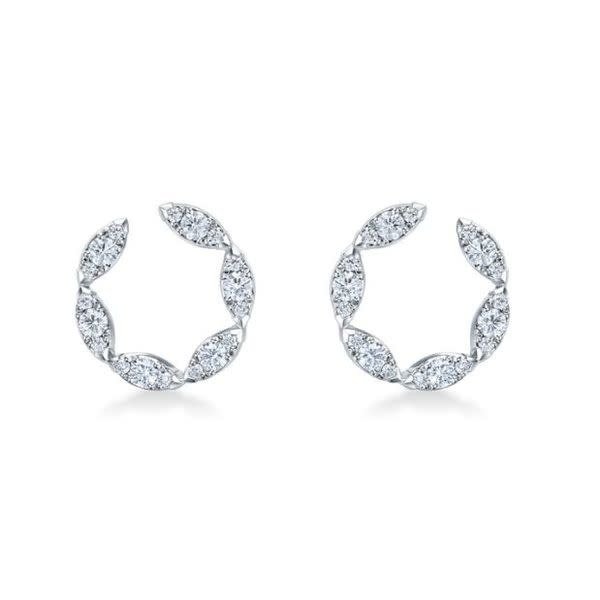 HEARTS ON FIRE LLC 18kw 1.31-1.37 Aerial Marquis Wrap Earrings