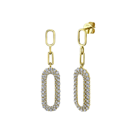 14K Yellow Gold 1.90C Diamond Earrings