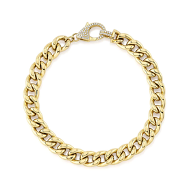 14K Yellow Gold 0.25C Diamond Link Bracelet