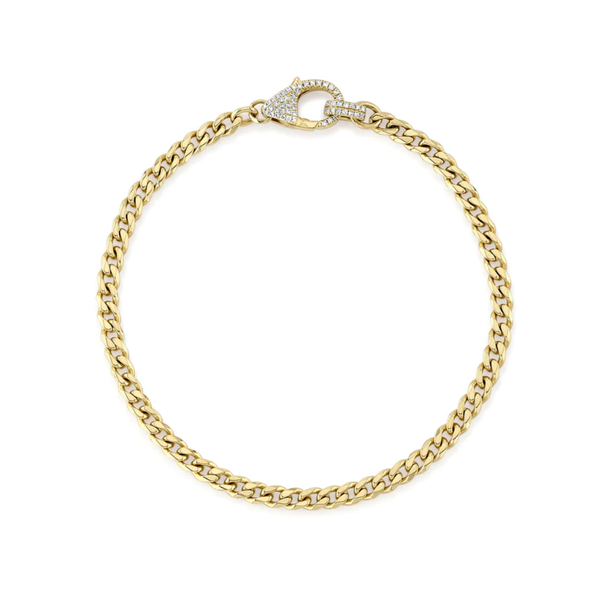 SHY CREATION INC 14K Yellow Gold 0.25C Diamond Link Bracelet
