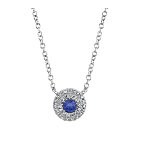 SHY CREATION INC SC55020550 - 14kw 0.10C Dia & .12C Sapph Necklace