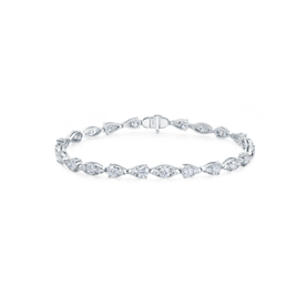 HEARTS ON FIRE LLC 18kw 4.44 - 4.65ct Diamond Aerial Dewdrop Line Bracelet Medium
