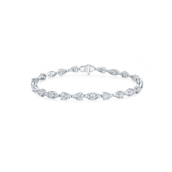 HEARTS ON FIRE LLC 18kw 4.44 - 4.65ct Diamond Aerial Dewdrop Line Bracelet Medium