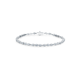 18kw 1.57 - 1.64ct Diamond Aerial Dewdrop Line Bracelet Small