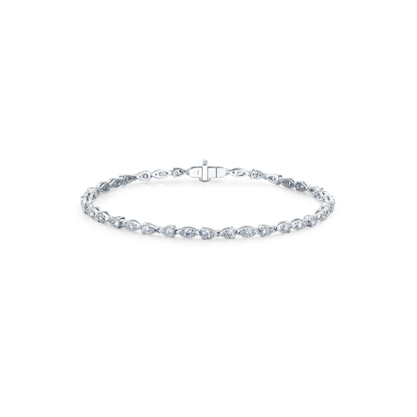 HEARTS ON FIRE LLC 18kw 1.57 - 1.64ct Diamond Aerial Dewdrop Line Bracelet Small
