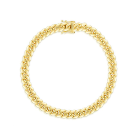 14K Gold 9" Miami Cuban Bracelet