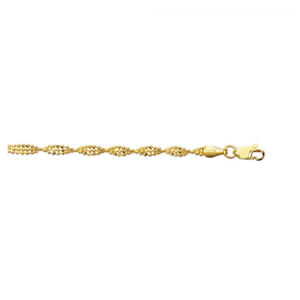 14K Yellow Gold Twisted Bead Bracelet