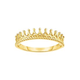 14K Yellow Gold Crown Ring