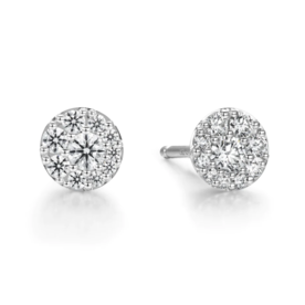 HEARTS ON FIRE LLC 18kt White Gold  .45ct - .55ct Tessa Stud Earrings