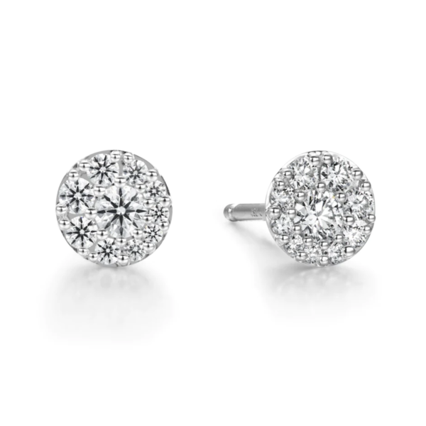 HEARTS ON FIRE LLC 18kt White Gold  .45ct - .55ct Tessa Stud Earrings