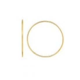 14K Gold Shiny Polished Endless Hoops