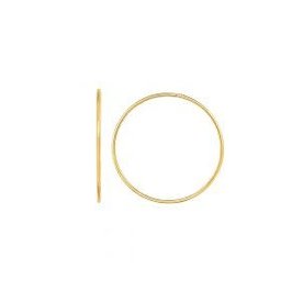 14K Gold Shiny Polished Endless Hoops