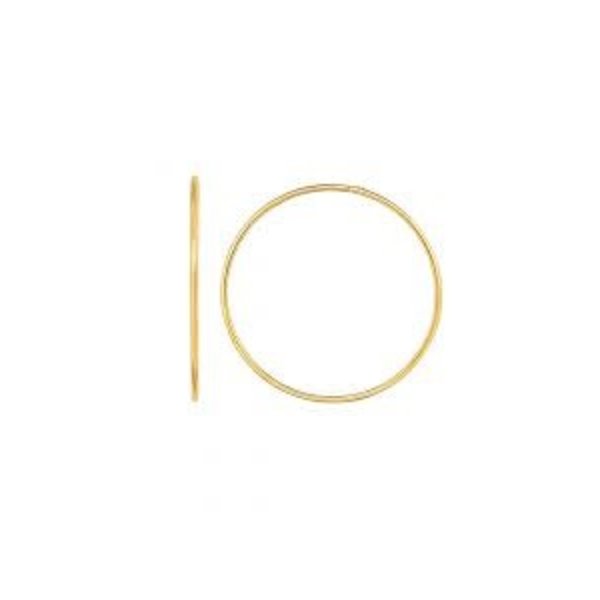 14K Gold Shiny Polished Endless Hoops