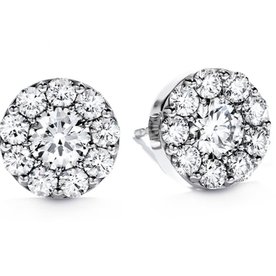 18kw Fulfillment Round Earrings .95-1.07ct