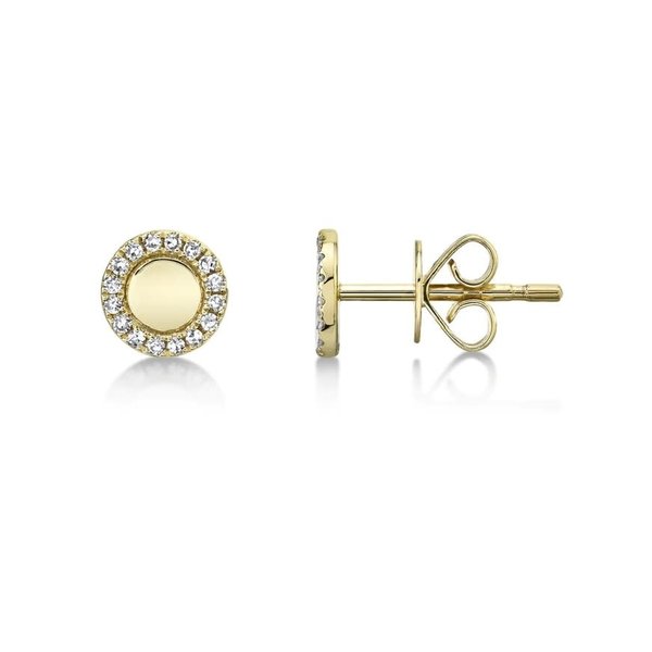 SHY CREATION INC 14K Yellow Gold .10ct Diamond Stud Earrings