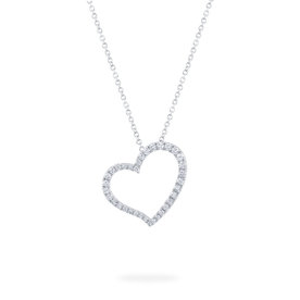 18kw .31ct Diamond Rosee du Matin ® Heart Pendant