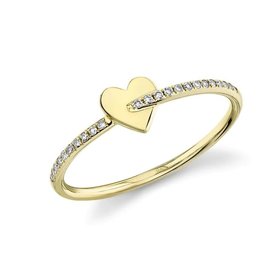 SHY CREATION INC 14K Yellow Gold .07ct Diamond Heart Ring