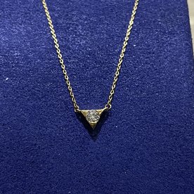 HEARTS ON FIRE LLC .11ct Hearts On Fire 18kt White Gold Triplicity Single Diamond Pendant