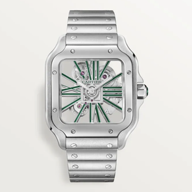 CARTIER Santos de Cartier Green Skeleton