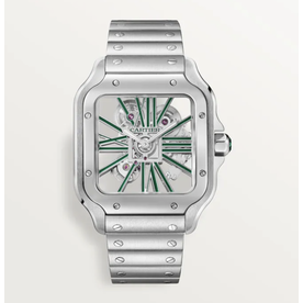 CARTIER Santos de Cartier Green Skeleton