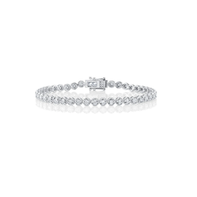 14K White Gold 1.10C Diamond Tennis Bracelet