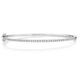 SHY CREATION INC 14K White Gold .62C Diamond Bangle