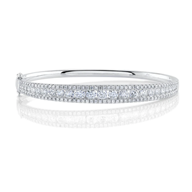 SHY CREATION INC 14k White Gold 3.71C Diamond Bangle
