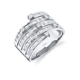 14K White Gold 1.10C Diamond Baguette Ring