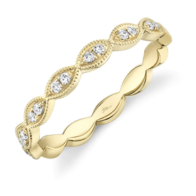 SHY CREATION INC 14K Yellow Gold .13C Diamond Band
