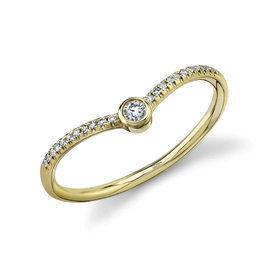 SHY CREATION INC 14K Yellow Gold .09C Diamond Ring