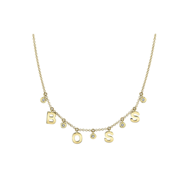 SHY CREATION INC 14K Yellow Gold .06C Diamond "BOSS" Necklace