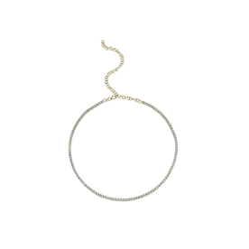 SHY CREATION INC 14K Yellow Gold .95C Diamond Tennis Necklace