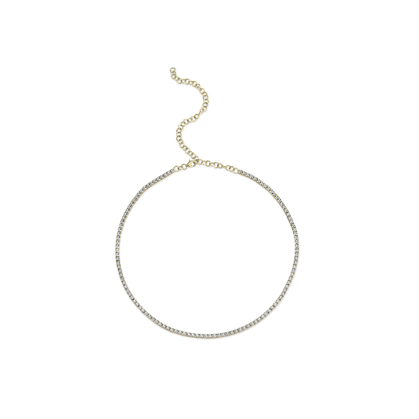SHY CREATION INC 14K Yellow Gold .95C Diamond Tennis Necklace