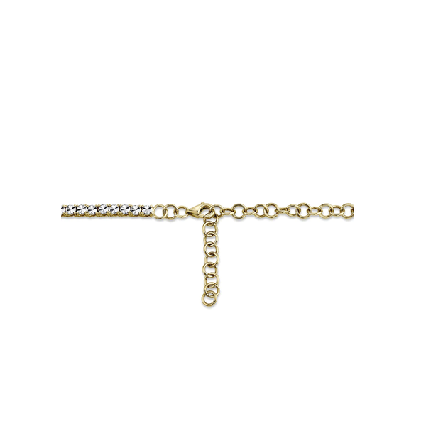 SHY CREATION INC 14K Yellow Gold .95C Diamond Tennis Necklace
