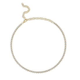 SHY CREATION INC 14K Yellow Gold 1.93C Diamond Tennis Necklace